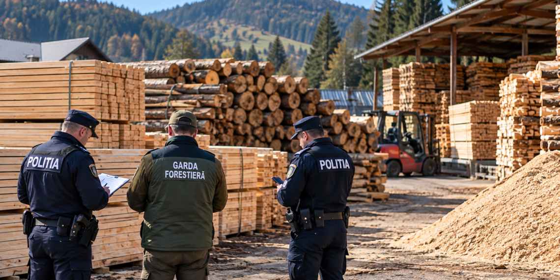 Peste 21 de metri cubi de material lemnos găsiți în plus față de evidențele SUMAL, la o firmă din Sadova. Diferența depășea 63% din stocul înregistrat în sistem