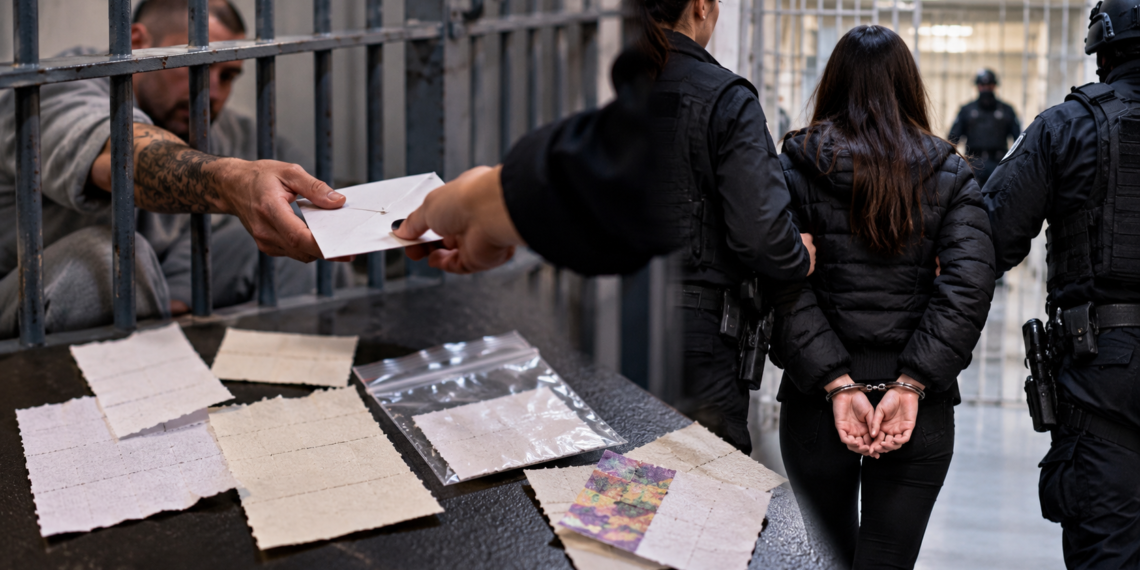 Un deținut recidivist și o rudă de-a sa ar fi introdus droguri în penitenciar prin scrisori. Hârtiile erau impregnate cu substanțe psihoactive și vândute altor pușcăriași