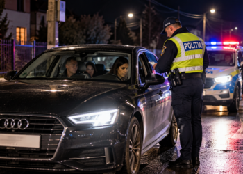 Femeie de 32 de ani din Cajvana, reținută după ce a fost prinsă la volanul unui Audi fără permis de conducere. În mașină se aflau și doi pasageri