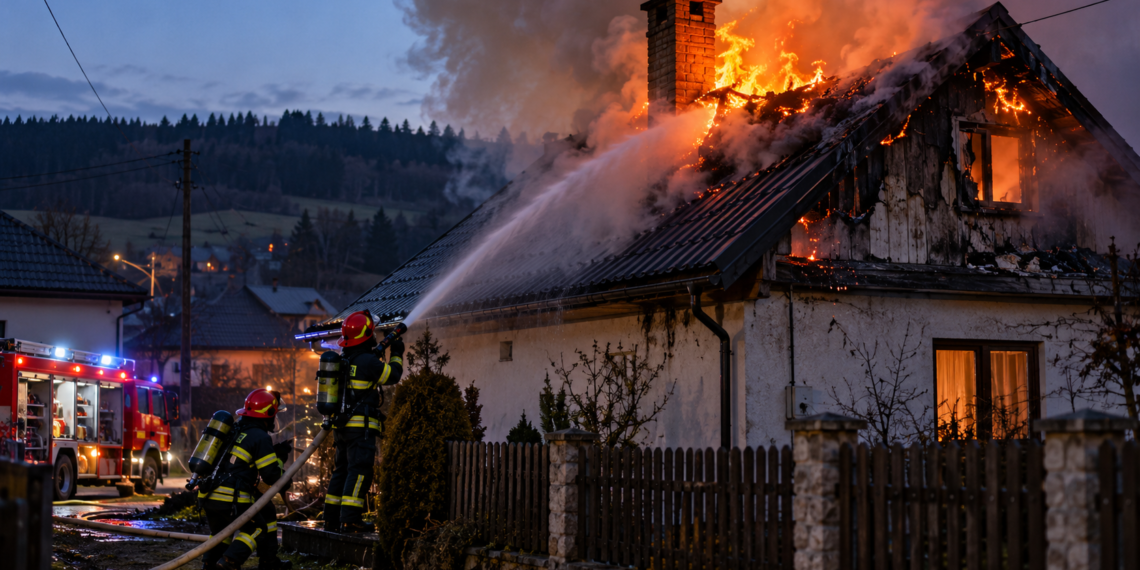 Incendiu la o locuință din Horodnic de Sus, provocat de un coș de fum neprotejat termic. Pagube de 5.000 de euro