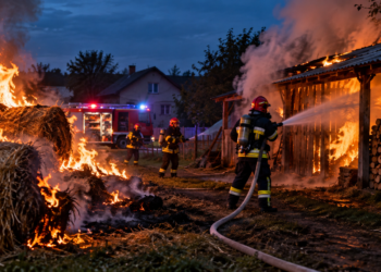 Tânăr beat, internat la Psihiatrie după ce ar fi provocat două incendii. Unul în apropierea casei bunicii sale, celălalt la mai mulți baloți de fân. Bărbatul avea arsuri de gradul I la mâna dreaptă