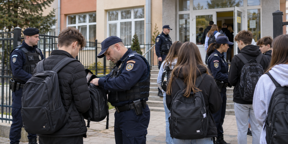Polițiștii continuă controalele în școlile din Rădăuți. Încă 227 de ghiozdane, luate la puricat. Nici de această dată nu au fost găsite droguri sau obiecte periculoase