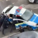 Polițist de la BIC Suceava, luat pe sus de colegii săi după ce a făcut scandal în zona Nordic. Bărbatul a încercat să scape din autospecială, iar un agent a pulverizat spray lacrimogen în mașină, lăsându-l și pe șofer pe dinafară