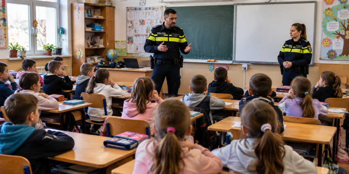 Polițiștii au discutat cu 44 de elevi de la Școala Primară Pojorâta despre bullying, violență și comportamentul pe drumurile publice