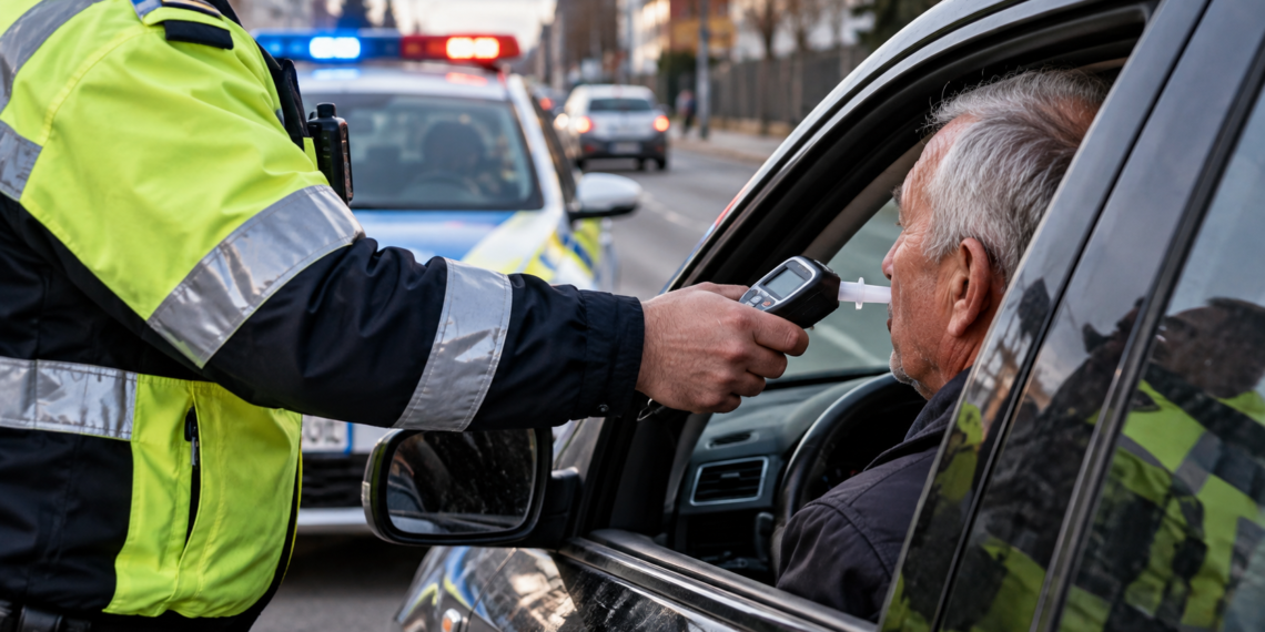Șofer de 70 de ani, prins băut la volan pe o stradă din Fălticeni. Bărbatul avea o alcoolemie de 0,47 mg/l în aerul expirat