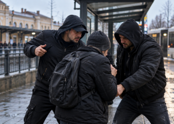 Doi indivizi care au tâlhărit un bărbat vulnerabil în Suceava, amenințându-l cu un cuțit imaginar, au fost reținuți. I-au controlat buzunarele și l-au obligat să le cumpere cafea. Unul dintre ei îl șantajase anterior pentru 500 de lei
