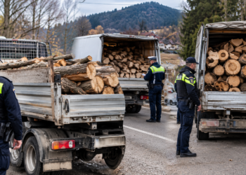 Polițiștii suceveni își arată vigilența în fața transporturilor ilegale de câțiva metri cubi de lemn. Trei autoutilitare depistate într-o zi, aproape 10 metri cubi confiscați și un vehicul indisponibilizat