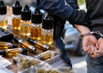 Capsule pentru vape cu substanță stupefiantă, vândute la Botoșani. Un bărbat de 37 de ani, prins în flagrant cu MDMB-PINACA